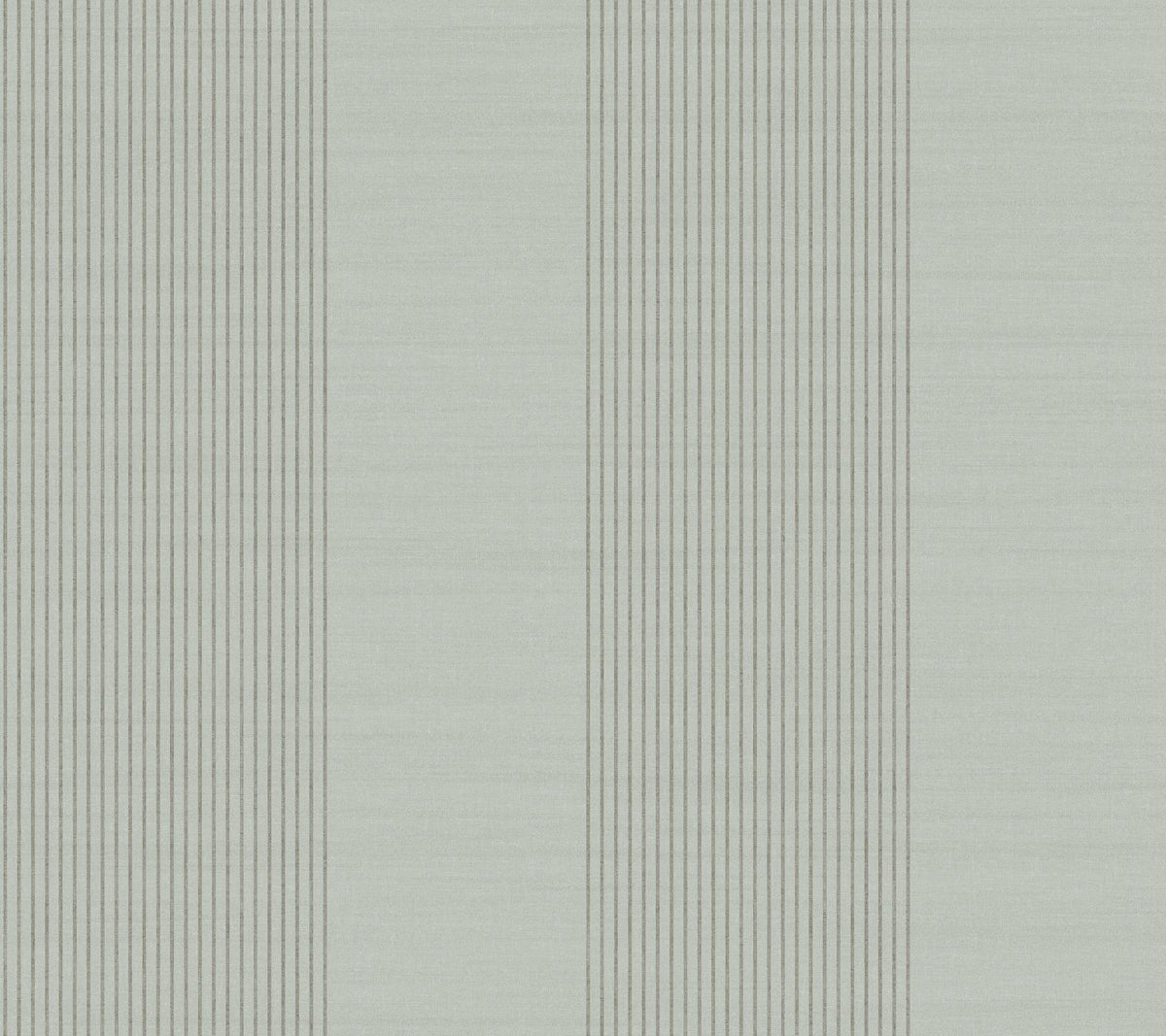 Ronald Redding Designs Archer Stripe Sage Faux Linen Wallpaper