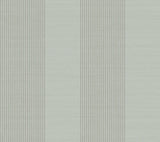 Ronald Redding Designs Archer Stripe Sage Faux Linen Wallpaper