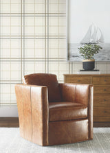 Ronald Redding Designs Lakeside Plaid Beige Tailored Wallpaper