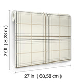 Ronald Redding Designs Lakeside Plaid Beige Tailored Wallpaper