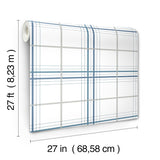Ronald Redding Designs Lakeside Plaid Blue Tailored Wallpaper
