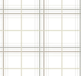 Ronald Redding Designs Lakeside Plaid White Tailored Wallpaper