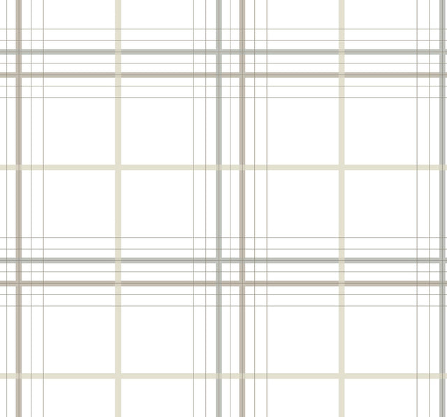 Ronald Redding Designs Lakeside Plaid White Tailored Wallpaper
