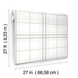 Ronald Redding Designs Lakeside Plaid White Tailored Wallpaper