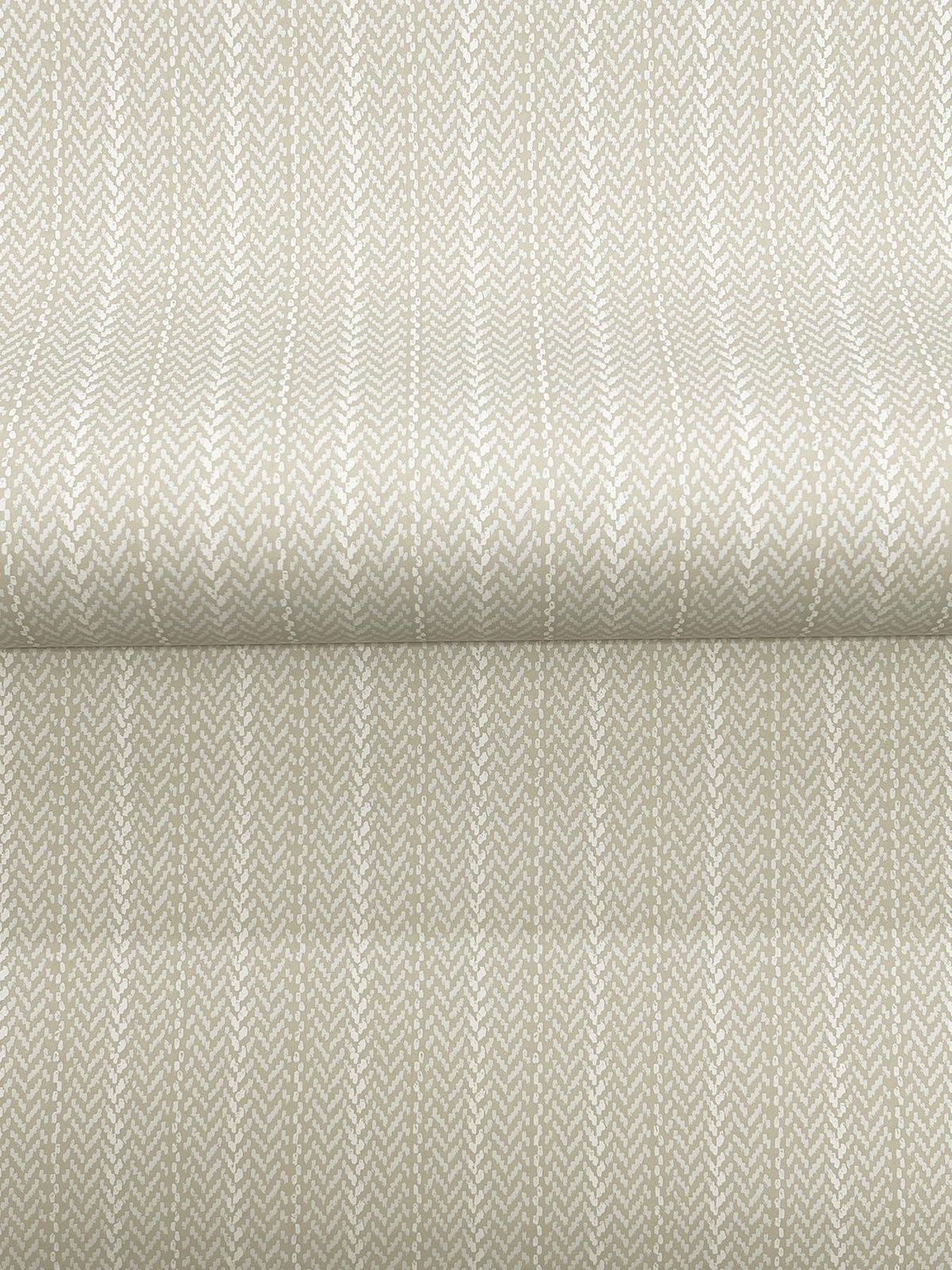 Ronald Redding Designs Elkan Stripe Beige Herringbone Wallpaper