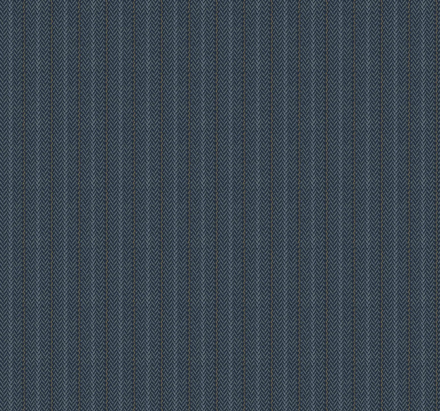 Ronald Redding Designs Elkan Stripe Navy Herringbone Wallpaper