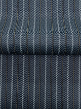 Ronald Redding Designs Elkan Stripe Navy Herringbone Wallpaper
