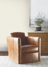 Ronald Redding Designs Ticking Stripe Beige Faux Linen Wallpaper