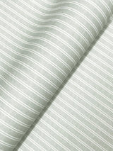 Ronald Redding Designs Ticking Stripe Sage Faux Linen Wallpaper