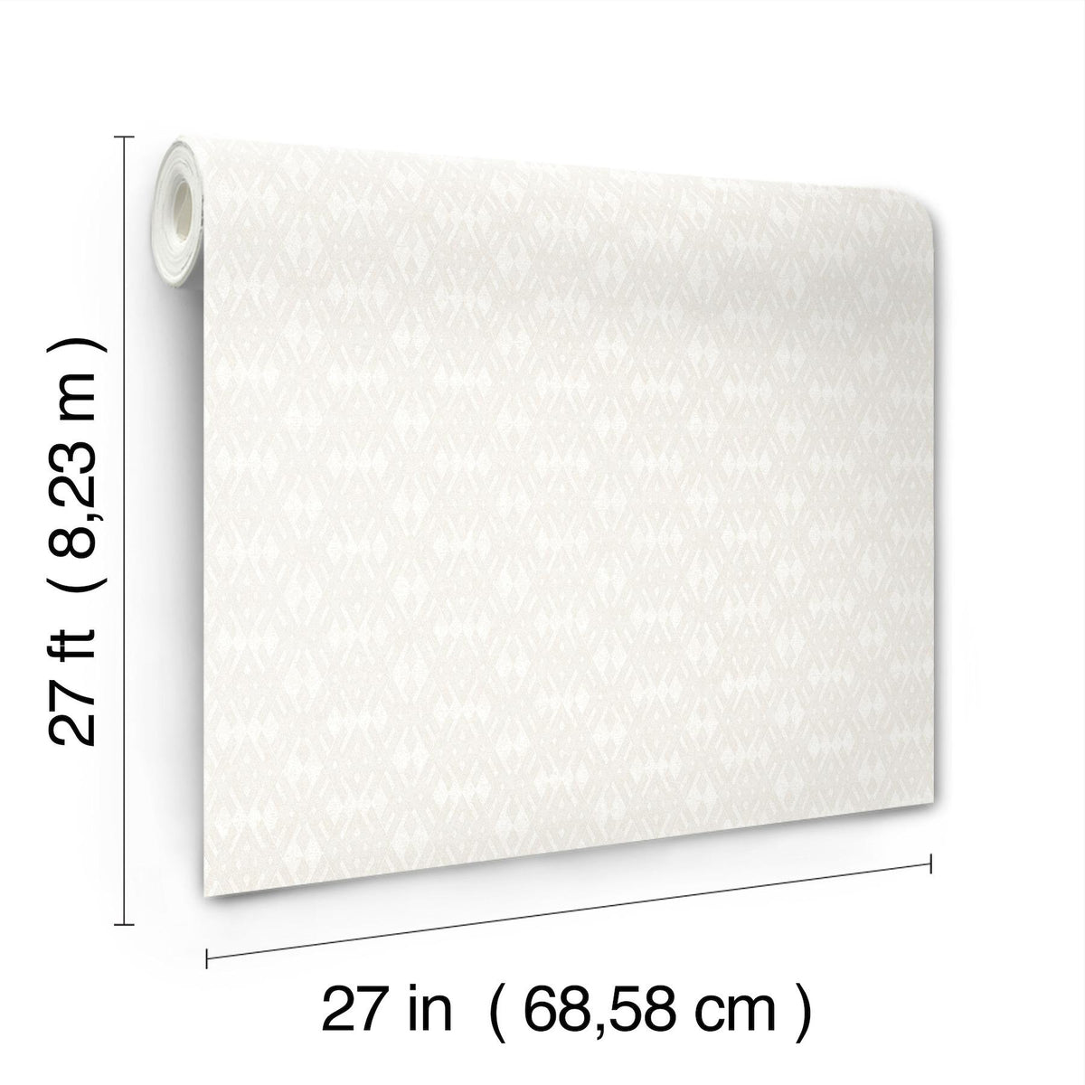 Ronald Redding Designs Radcliffe Beige Diamond Motif Wallpaper