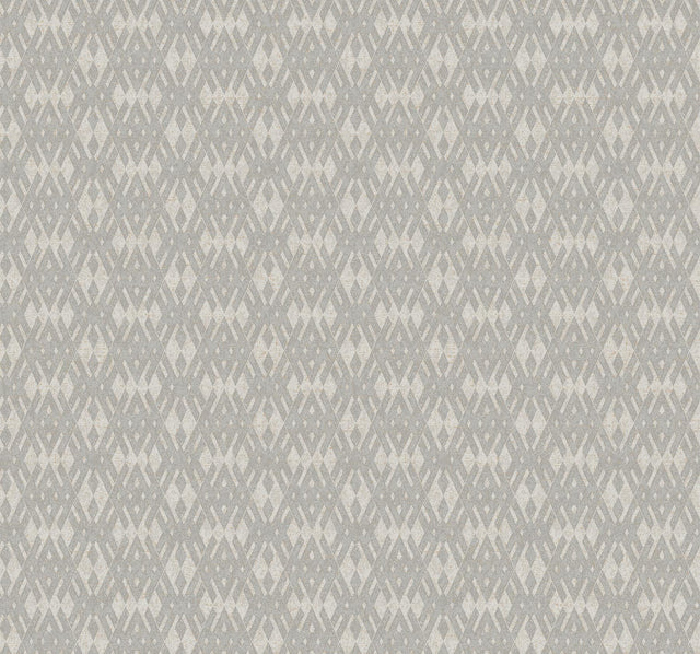 Ronald Redding Designs Radcliffe Grey Diamond Motif Wallpaper