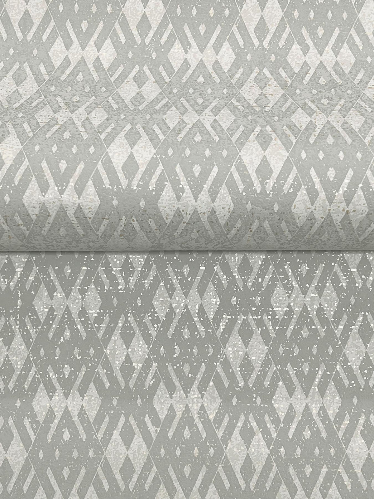 Ronald Redding Designs Radcliffe Grey Diamond Motif Wallpaper