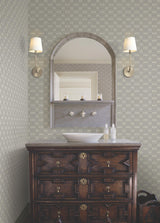 Ronald Redding Designs Radcliffe Grey Diamond Motif Wallpaper