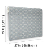 Ronald Redding Designs Radcliffe Blue Diamond Motif Wallpaper