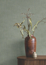 Ronald Redding Designs Saratoga Jade Faux Linen Wallpaper