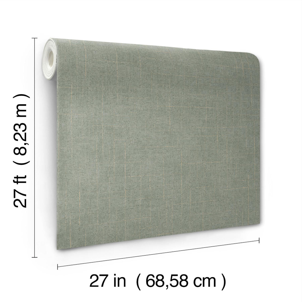 Ronald Redding Designs Saratoga Jade Faux Linen Wallpaper