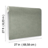 Ronald Redding Designs Saratoga Jade Faux Linen Wallpaper