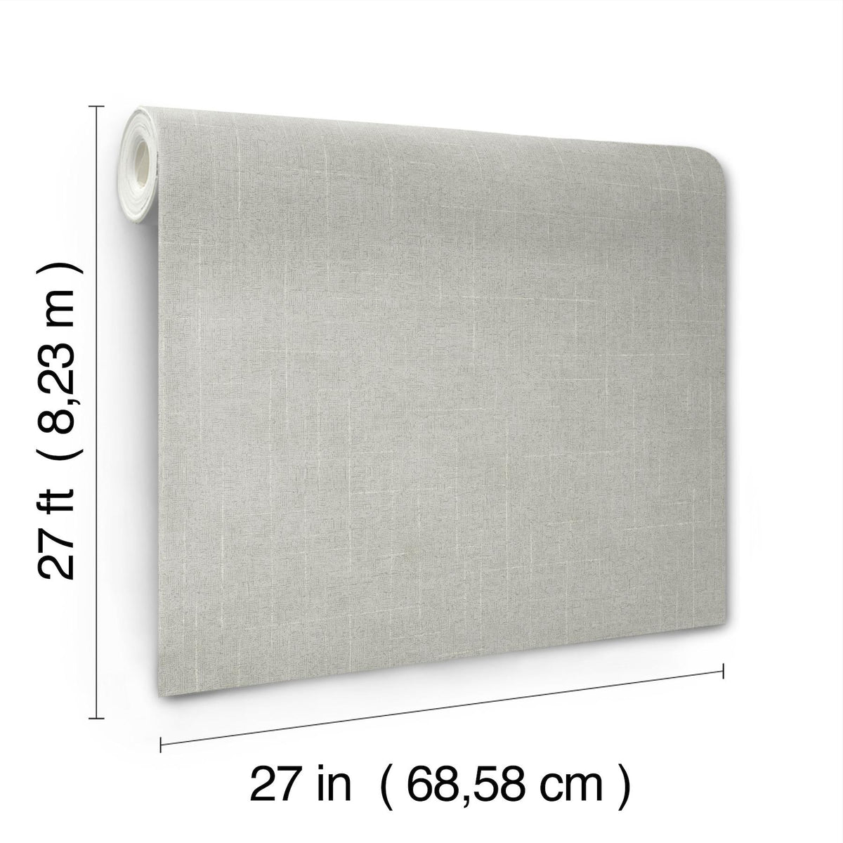 Ronald Redding Designs Saratoga Grey Faux Linen Wallpaper