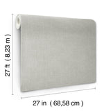 Ronald Redding Designs Saratoga Grey Faux Linen Wallpaper