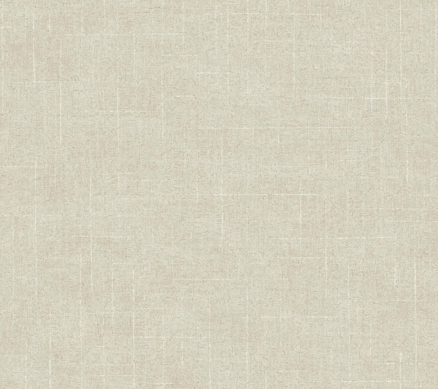 Ronald Redding Designs Saratoga Beige Faux Linen Wallpaper