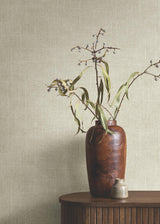 Ronald Redding Designs Saratoga Beige Faux Linen Wallpaper