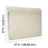 Ronald Redding Designs Saratoga Beige Faux Linen Wallpaper