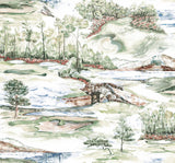 Ronald Redding Designs Hole In One Multicolor Scenic Wallpaper