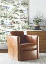 Ronald Redding Designs Hole In One Multicolor Scenic Wallpaper