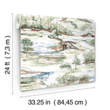 Ronald Redding Designs Hole In One Multicolor Scenic Wallpaper