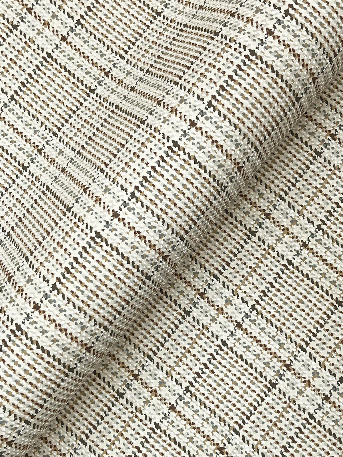 Ronald Redding Designs Harrington Plaid Light Brown Glen Check Wallpaper