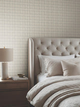 Ronald Redding Designs Harrington Plaid Light Brown Glen Check Wallpaper