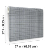 Ronald Redding Designs Harrington Plaid Blue Glen Check Wallpaper