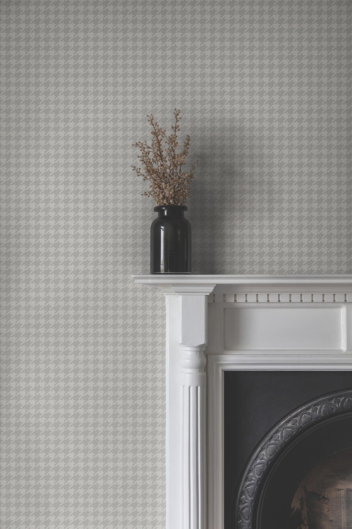Ronald Redding Designs Watson Dark Grey Houndstooth Wallpaper