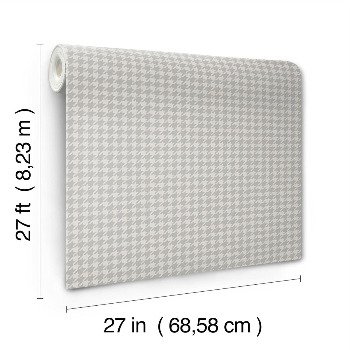Ronald Redding Designs Watson Dark Grey Houndstooth Wallpaper