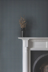Ronald Redding Designs Watson Sea Green Houndstooth Wallpaper