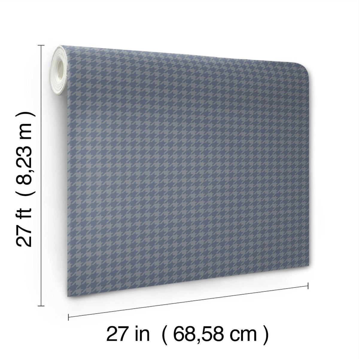 Ronald Redding Designs Watson Blue Houndstooth Wallpaper