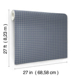 Ronald Redding Designs Watson Blue Houndstooth Wallpaper