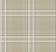 Ronald Redding Designs Country Club Plaid Taupe Faux Linen Wallpaper