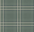 Ronald Redding Designs Country Club Plaid Green Faux Linen Wallpaper