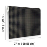 Ronald Redding Designs Watson Black Houndstooth Wallpaper