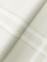 Ronald Redding Designs Country Club Plaid Dove Faux Linen Wallpaper