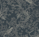 Ronald Redding Designs Regal Ridge Dark Blue Trailing Tree Wallpaper