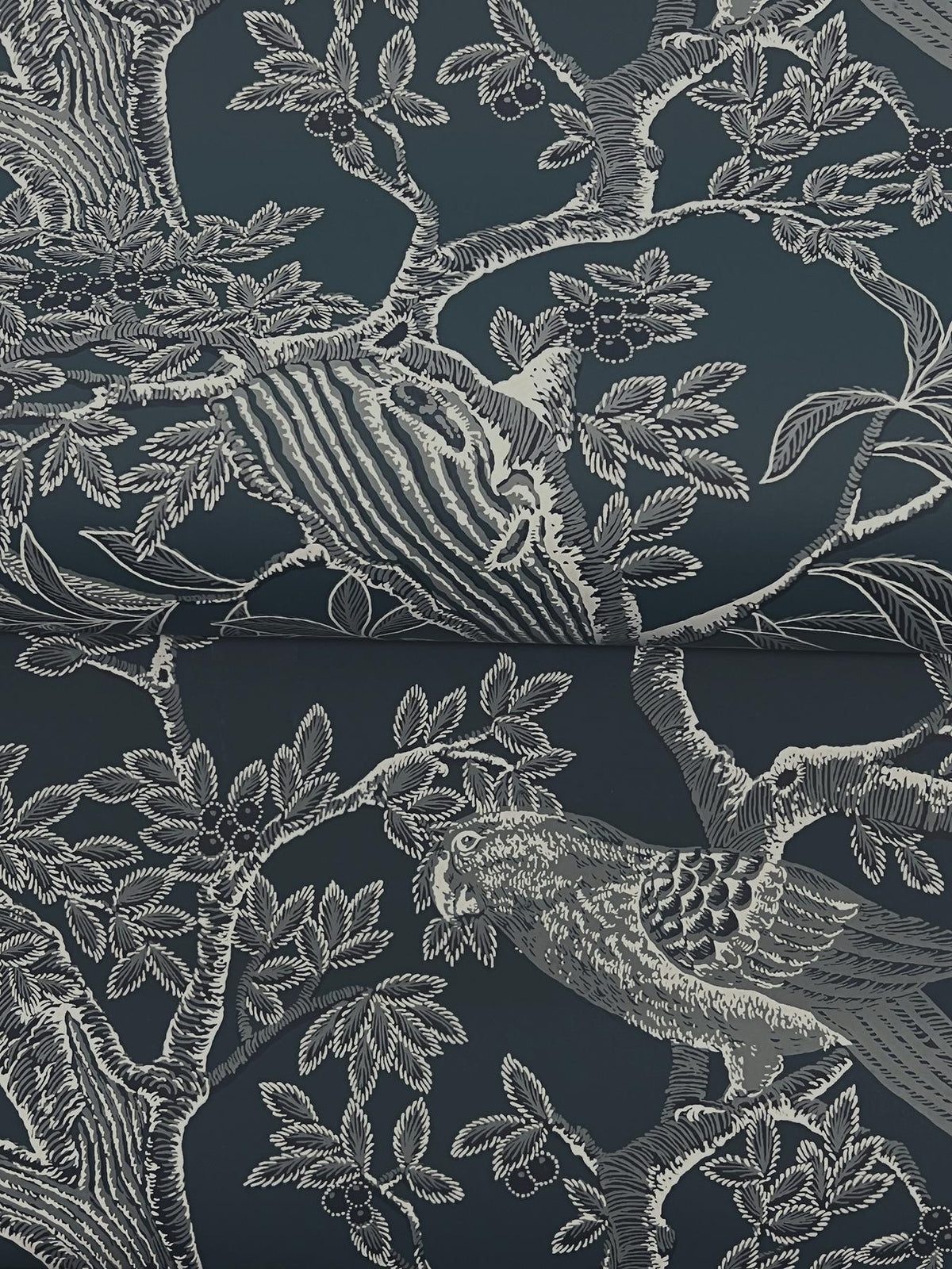 Ronald Redding Designs Regal Ridge Dark Blue Trailing Tree Wallpaper