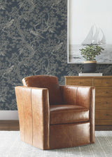 Ronald Redding Designs Regal Ridge Dark Blue Trailing Tree Wallpaper