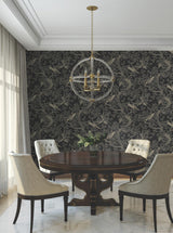 Ronald Redding Designs Regal Ridge Black Trailing Tree Wallpaper