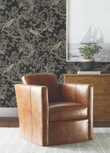 Ronald Redding Designs Regal Ridge Black Trailing Tree Wallpaper