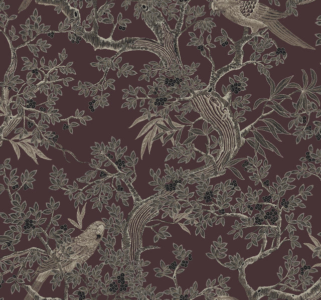 Ronald Redding Designs Regal Ridge Plum Trailing Tree Wallpaper