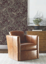Ronald Redding Designs Regal Ridge Plum Trailing Tree Wallpaper