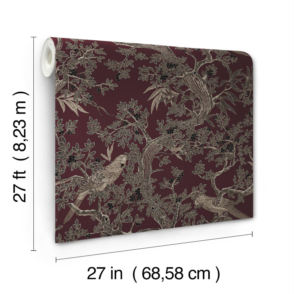 Ronald Redding Designs Regal Ridge Plum Trailing Tree Wallpaper
