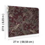Ronald Redding Designs Regal Ridge Plum Trailing Tree Wallpaper